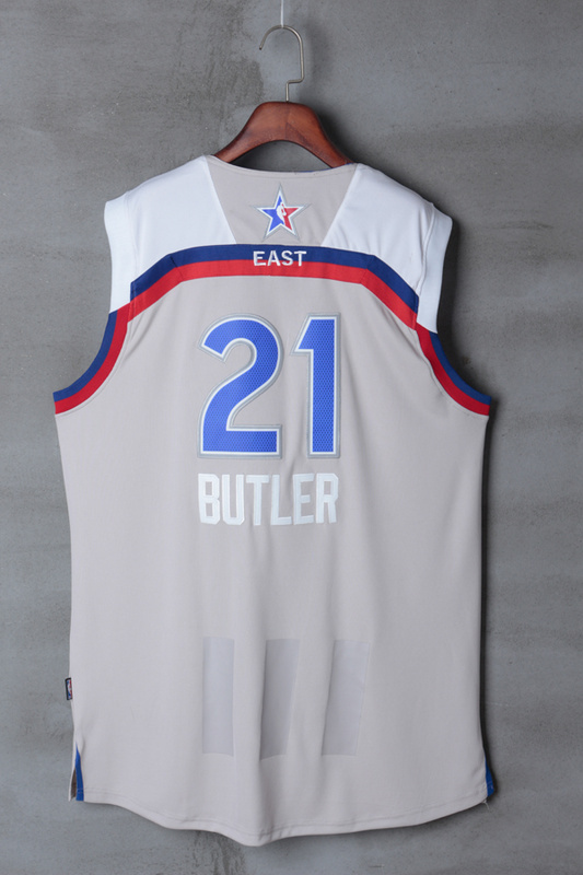 Men Chicago Bulls #21 Butler grey 2017 NBA All Star jerseys->->NBA Jersey